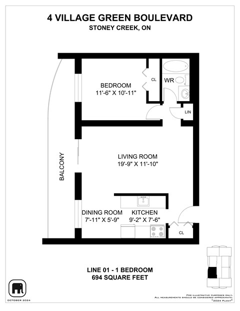 A floor plan for a home at 4 Village Green Boulevard.